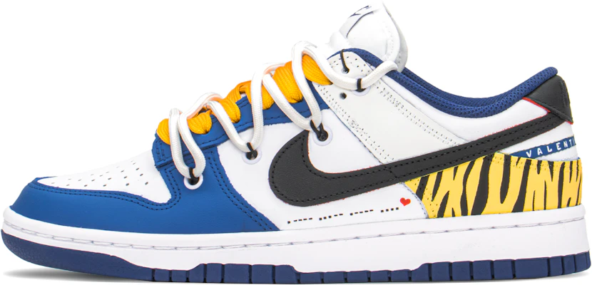 【訂製球鞋】 Nike Dunk Low 七夕 摩斯密碼 手繪噴繪 特殊禮盒 低筒 板鞋 女款 藍黃 Buy 【訂製球鞋】 Nike Dunk Low 七夕 摩斯密碼 手繪噴繪 特殊禮盒 低筒 板鞋 女款 藍黃