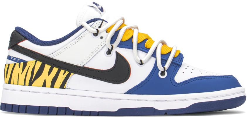 【訂製球鞋】 Nike Dunk Low 七夕 摩斯密碼 手繪噴繪 特殊禮盒 低筒 板鞋 女款 藍黃 Order 【訂製球鞋】 Nike Dunk Low 七夕 摩斯密碼 手繪噴繪 特殊禮盒 低筒 板鞋 女款 藍黃