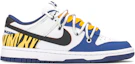 Order 【訂製球鞋】 Nike Dunk Low 七夕 摩斯密碼 手繪噴繪 特殊禮盒 低筒 板鞋 女款 藍黃