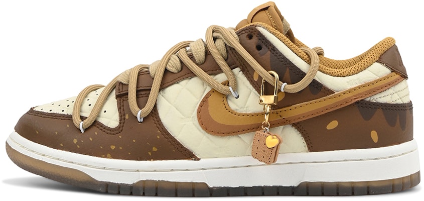 (W) 【カスタムシューズ】(女性用) ナイキ ダンク ロー「キルテッドウィート」 DX3374-700(Team120-巧克力饼干) Buy (W) 【カスタムシューズ】(女性用) ナイキ ダンク ロー「キルテッドウィート」 DX3374-700(Team120-巧克力饼干)