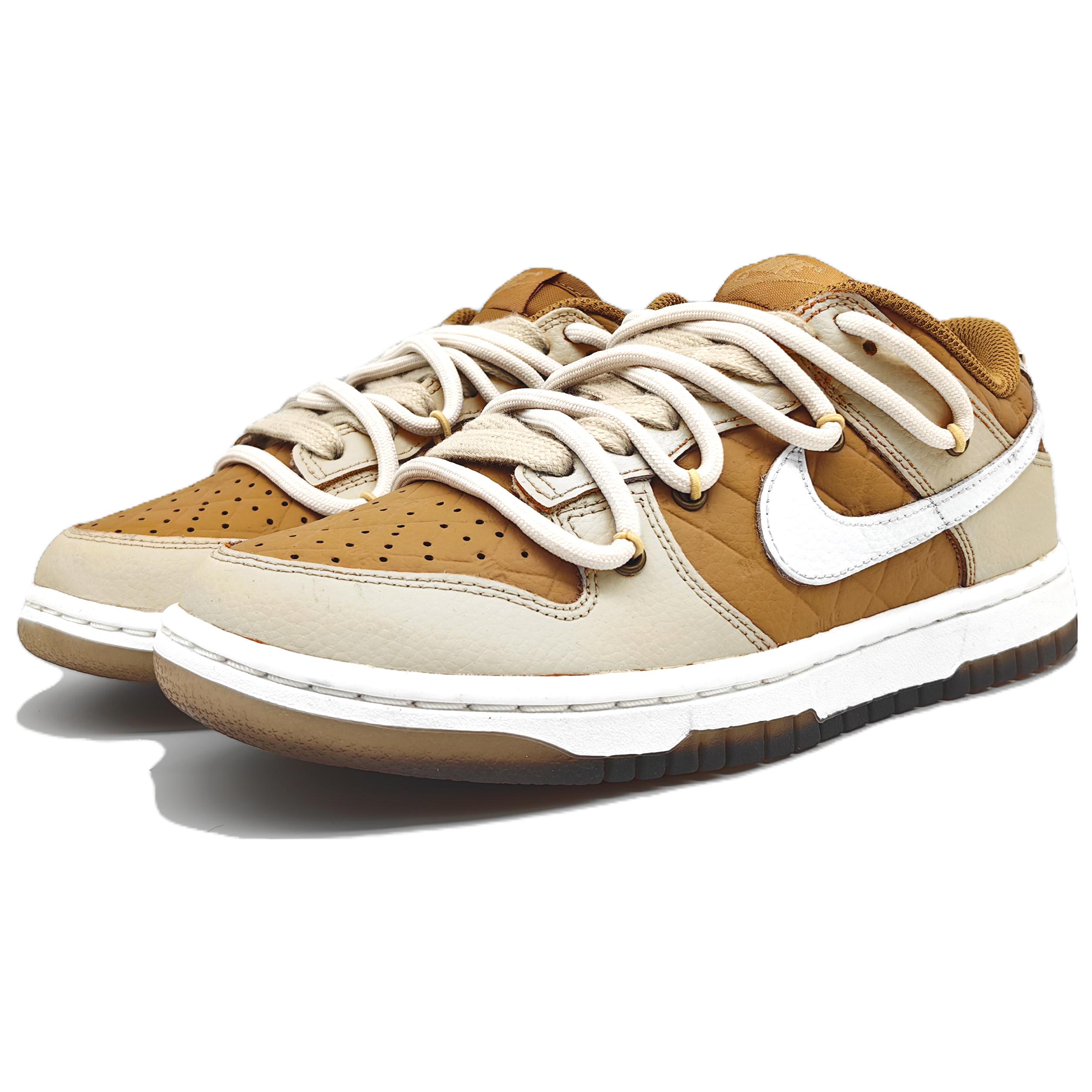 Lookbook 【定製球鞋】Nike Dunk Low "Quilted Weat" 拿鐵歐包 解構 低筒 板鞋 女款 米棕