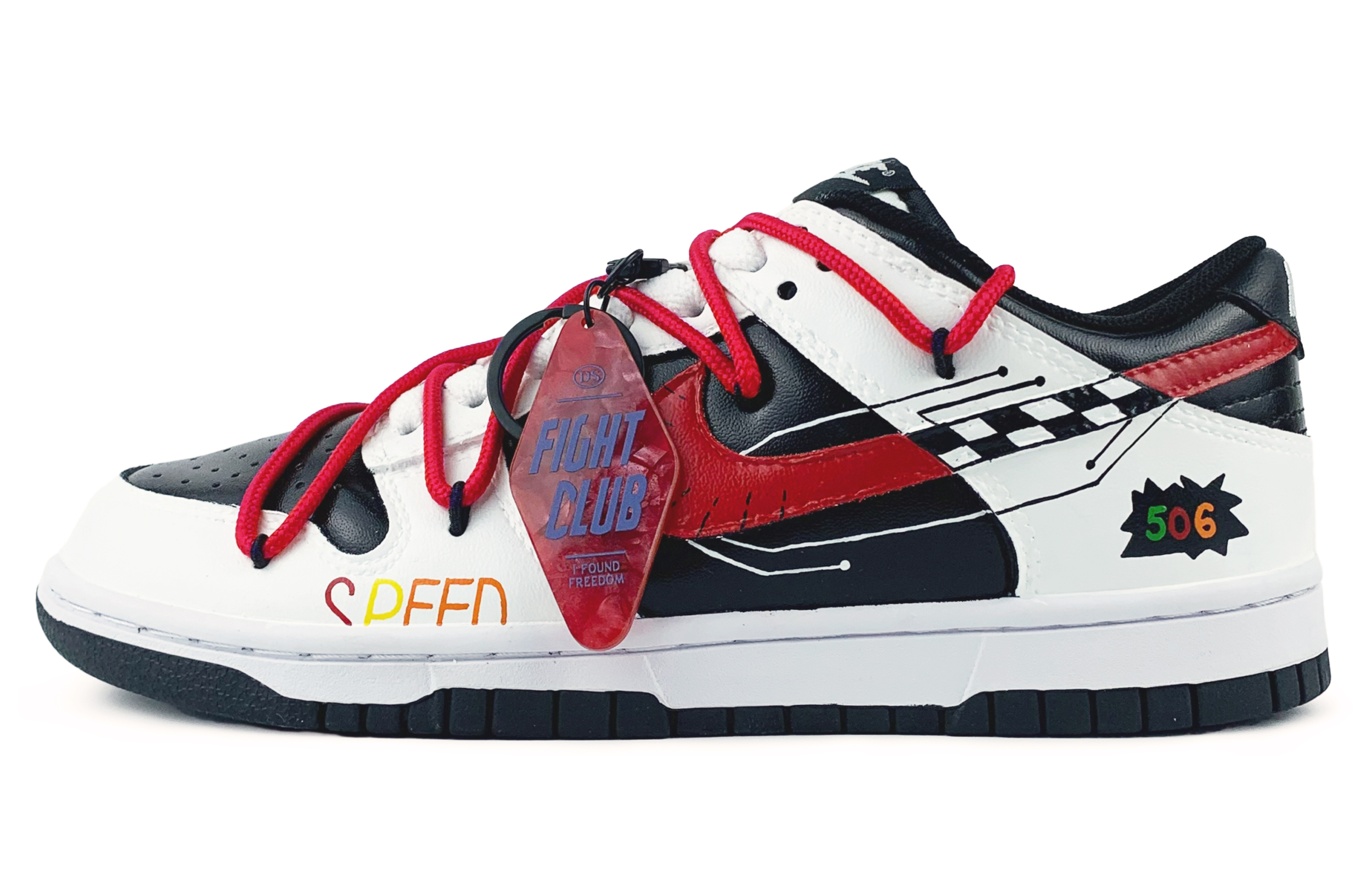 Buy (W) [Sneakers Kustom] Nike Dunk Low 'Racing Club Deconstructed Graffiti' DD1503-101-478382