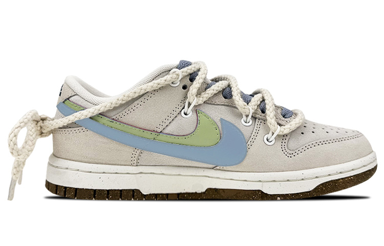Order (W) 나이키 덩크 로우 '라피아 페이즐리 그레이 블루 그린' (커스텀) DO9457-100(Team叁-女款双钩腰果绿S-BOX)