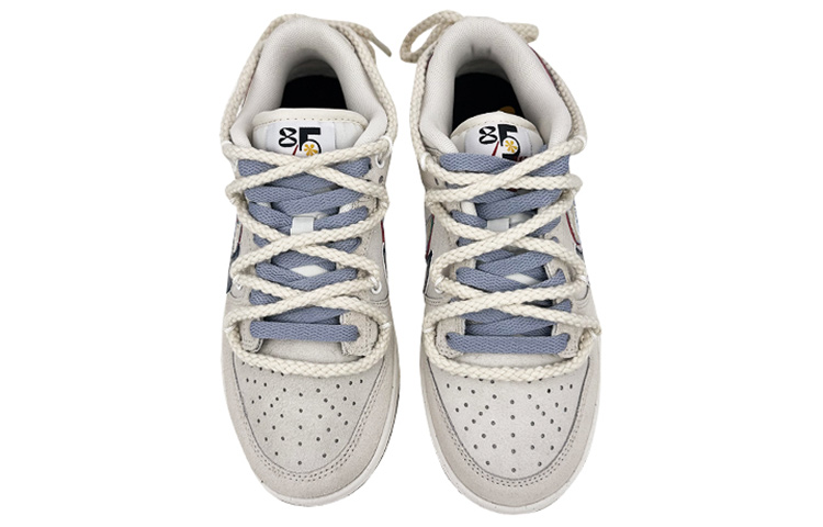 Shop (W) 나이키 덩크 로우 '라피아 페이즐리 그레이 블루 그린' (커스텀) DO9457-100(Team叁-女款双钩腰果绿S-BOX)