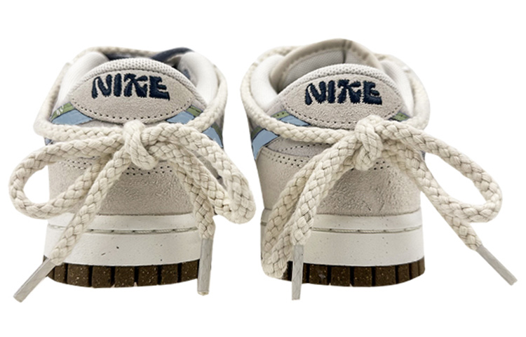 Purchase (W) 나이키 덩크 로우 '라피아 페이즐리 그레이 블루 그린' (커스텀) DO9457-100(Team叁-女款双钩腰果绿S-BOX)