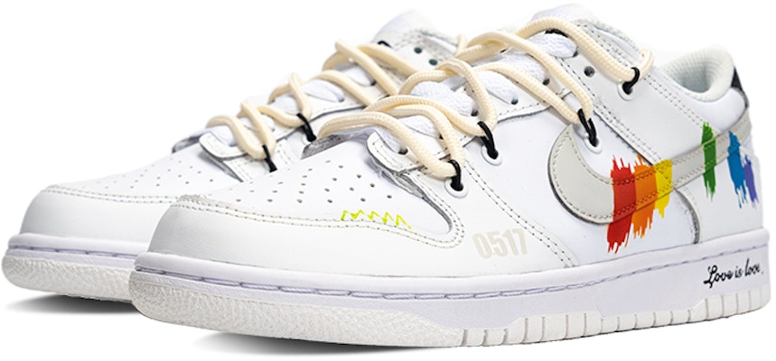 (W) 【カスタムシューズ】(女性用) ナイキ ダンク ロー '虹グラフィティ分解 黒-灰-赤' DH9765-100(Team拾陆-女款彩虹) Lookbook (W) 【カスタムシューズ】(女性用) ナイキ ダンク ロー '虹グラフィティ分解 黒-灰-赤' DH9765-100(Team拾陆-女款彩虹)