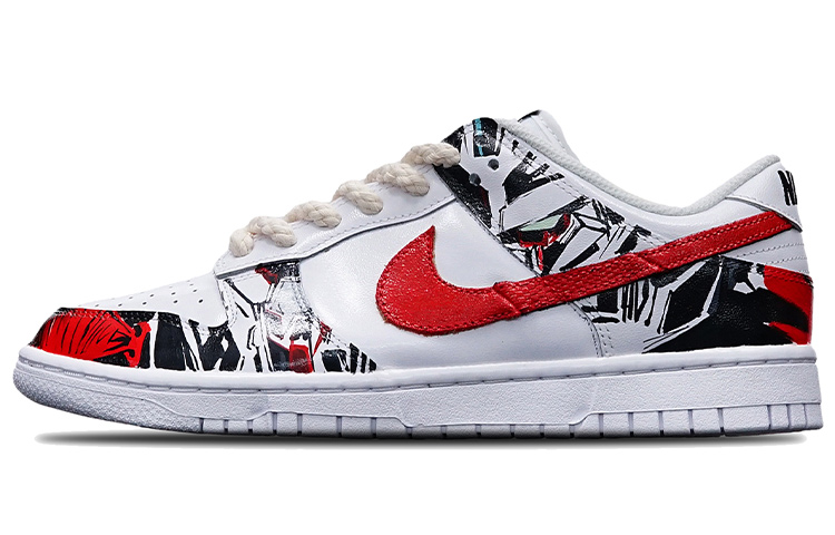 Buy (W) [Sepatu Custom] Nike Dunk Low 'Merah Putih Hitam Motif Hewan' DD7099-100(Teamone-女款抽象艺术红黑)