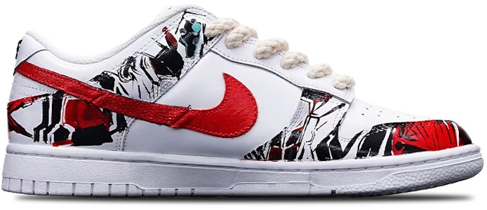 【定制球鞋】 Nike Dunk Low 動物印花 抽象藝術 次元機能 電玩 潮流 低幫 板鞋 女款 紅白黑 Order 【定制球鞋】 Nike Dunk Low 動物印花 抽象藝術 次元機能 電玩 潮流 低幫 板鞋 女款 紅白黑