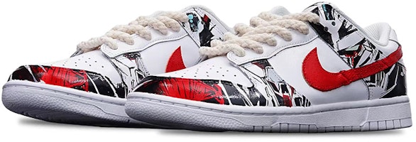 【定制球鞋】 Nike Dunk Low 動物印花 抽象藝術 次元機能 電玩 潮流 低幫 板鞋 女款 紅白黑 Lookbook 【定制球鞋】 Nike Dunk Low 動物印花 抽象藝術 次元機能 電玩 潮流 低幫 板鞋 女款 紅白黑