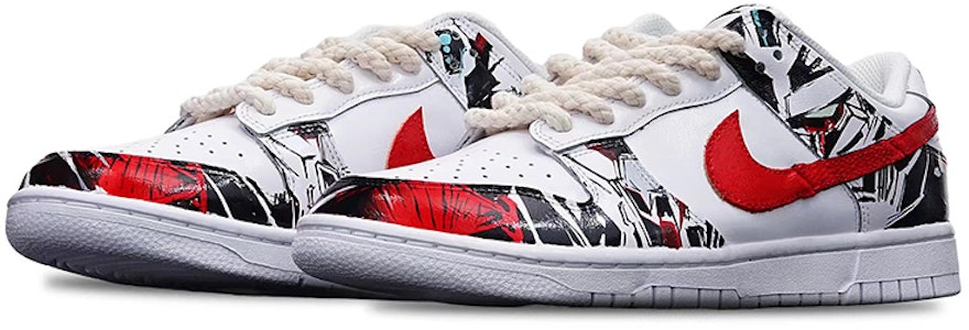 【定制球鞋】 Nike Dunk Low 動物印花 抽象藝術 次元機能 電玩 潮流 低幫 板鞋 女款 紅白黑 Lookbook 【定制球鞋】 Nike Dunk Low 動物印花 抽象藝術 次元機能 電玩 潮流 低幫 板鞋 女款 紅白黑