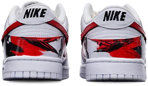 【定制球鞋】 Nike Dunk Low 動物印花 抽象藝術 次元機能 電玩 潮流 低幫 板鞋 女款 紅白黑 Shop 【定制球鞋】 Nike Dunk Low 動物印花 抽象藝術 次元機能 電玩 潮流 低幫 板鞋 女款 紅白黑