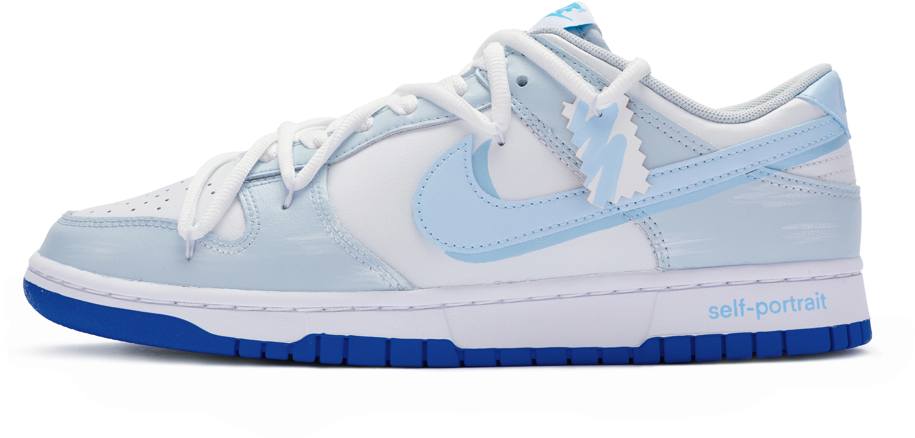 custom-shoes-women-nike-dunk-low-renaissance-self-portrait-white-blue