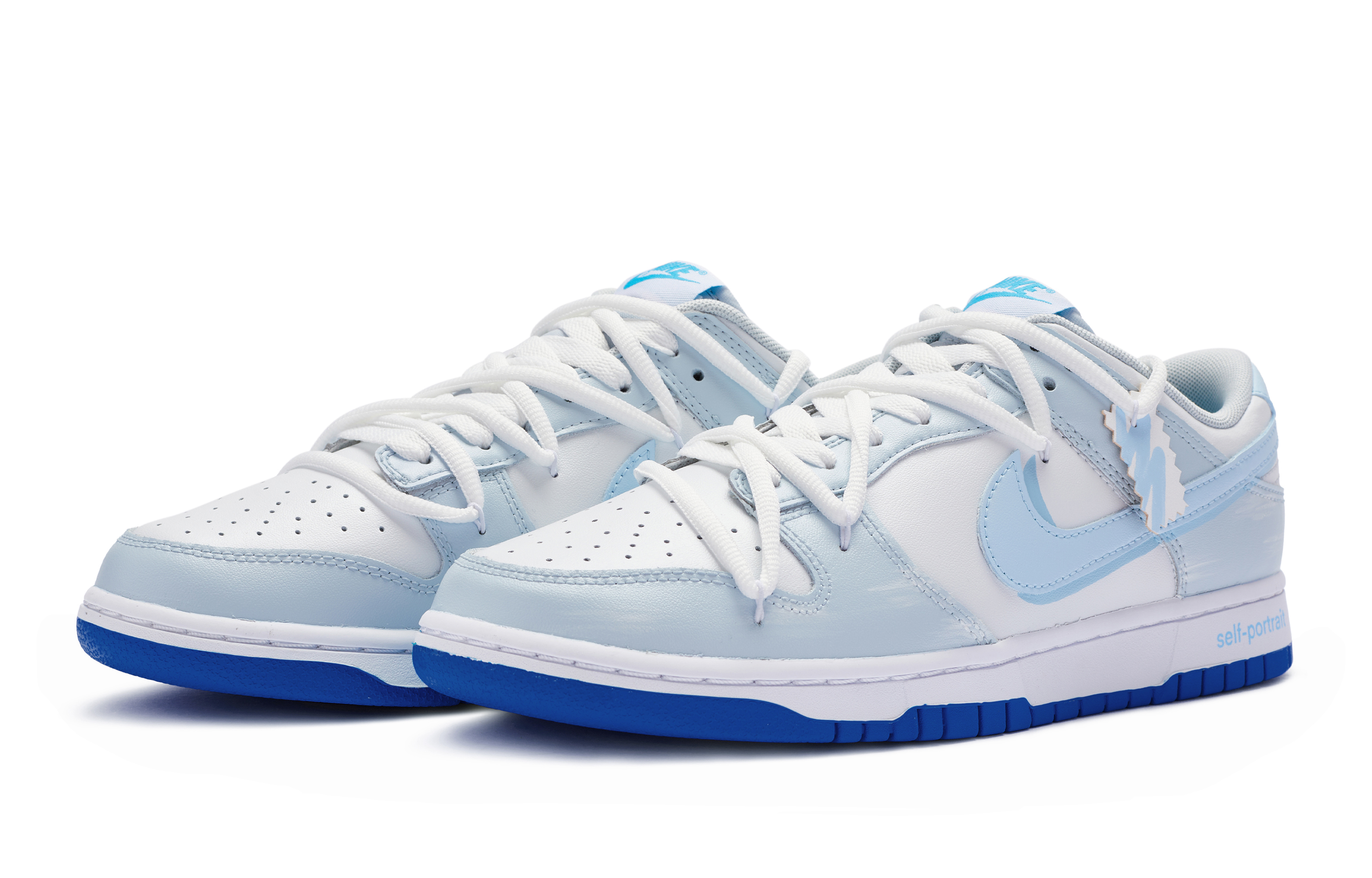 Lookbook (W) Zapatillas Nike Dunk Low 'Retrato Renacentista Blanco Azul' DJ9955-101(TeamR-女款自画像白蓝)