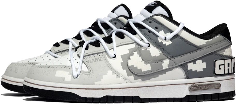 (W) 나이키 덩크 로우 '레트로 게임 픽셀' (블랙/화이트/그레이) CW1590-100(TeamM-女款复古电玩S-BOX) Lookbook (W) 나이키 덩크 로우 '레트로 게임 픽셀' (블랙/화이트/그레이) CW1590-100(TeamM-女款复古电玩S-BOX)