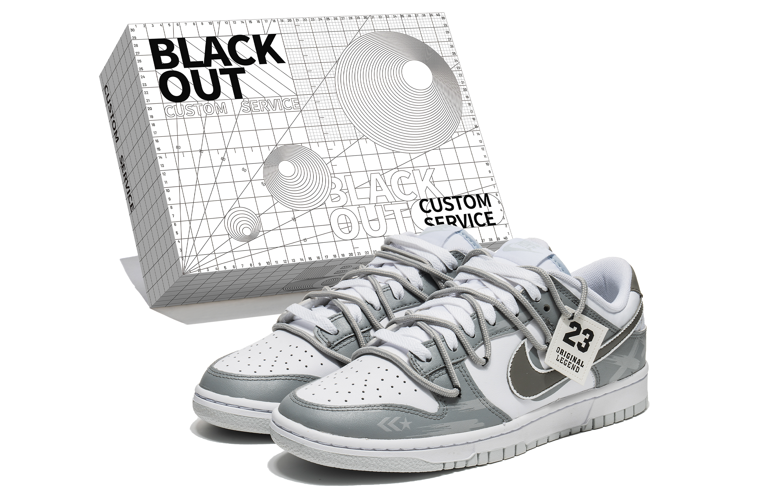 Buy 【客製籃球鞋】Nike Dunk Low 美式復古配件 便條 葉綠素 低筒 板鞋 女款 灰白