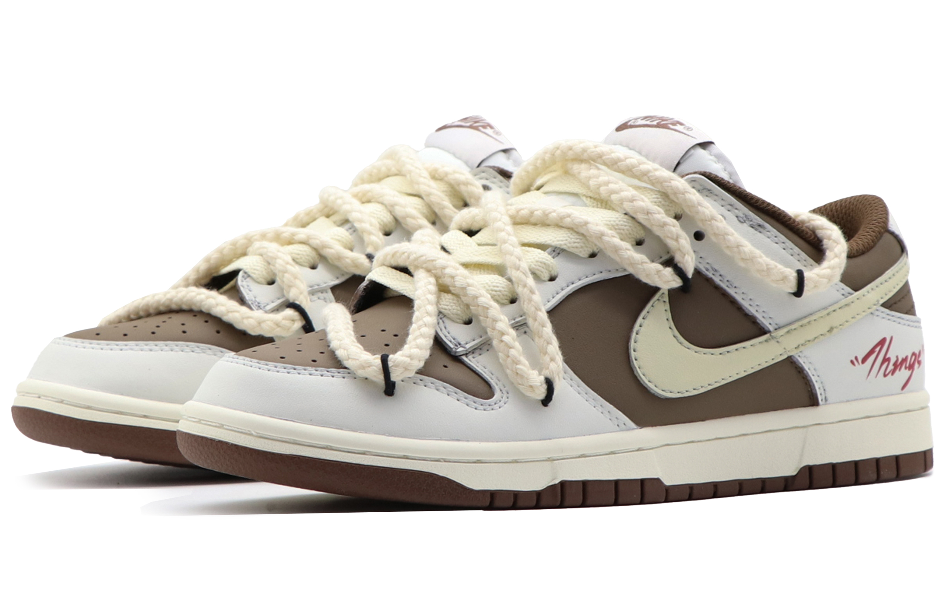 Shop 【客製化球鞋】 Nike Dunk 序曲 BBL 骯髒鞋 反轉摩卡 低筒 板鞋 女款 白棕