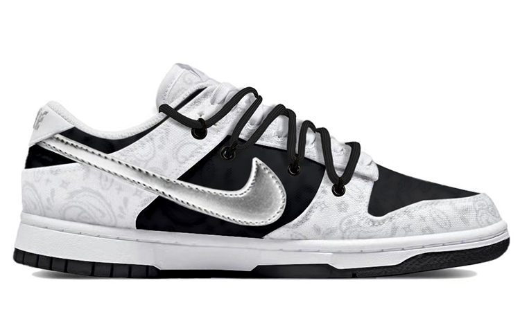 Order (W) [定制鞋] 耐克Dunk Low 反转熊猫佩斯利 DJ9955-100(TeamY-女款腰果花反转黑白)