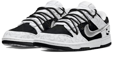 (W) 나이키 덩크 로우 '역판다 페이즐리' (커스텀) DJ9955-100(TeamY-女款腰果花反转黑白) Lookbook (W) 나이키 덩크 로우 '역판다 페이즐리' (커스텀) DJ9955-100(TeamY-女款腰果花反转黑白)