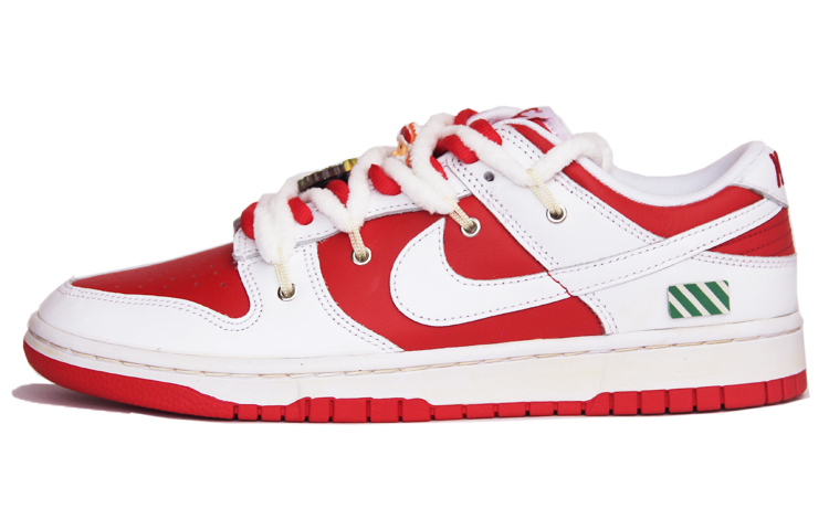 Buy (W) [定制鞋款] 耐克 Dunk Low '翻转白红圣诞氛围解构' CW1590-600(TeamJ-女款圣诞主题红白)