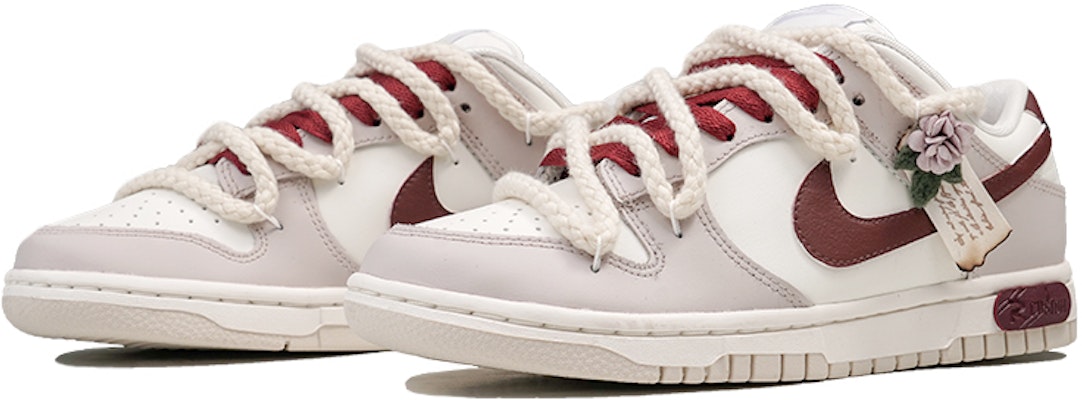 【訂製球鞋】 Nike Dunk Low RISK 灰燼玫瑰 浪漫 暗黑風 小眾高級 耐磨透氣 低筒 板鞋 女款 灰紅 Lookbook 【訂製球鞋】 Nike Dunk Low RISK 灰燼玫瑰 浪漫 暗黑風 小眾高級 耐磨透氣 低筒 板鞋 女款 灰紅