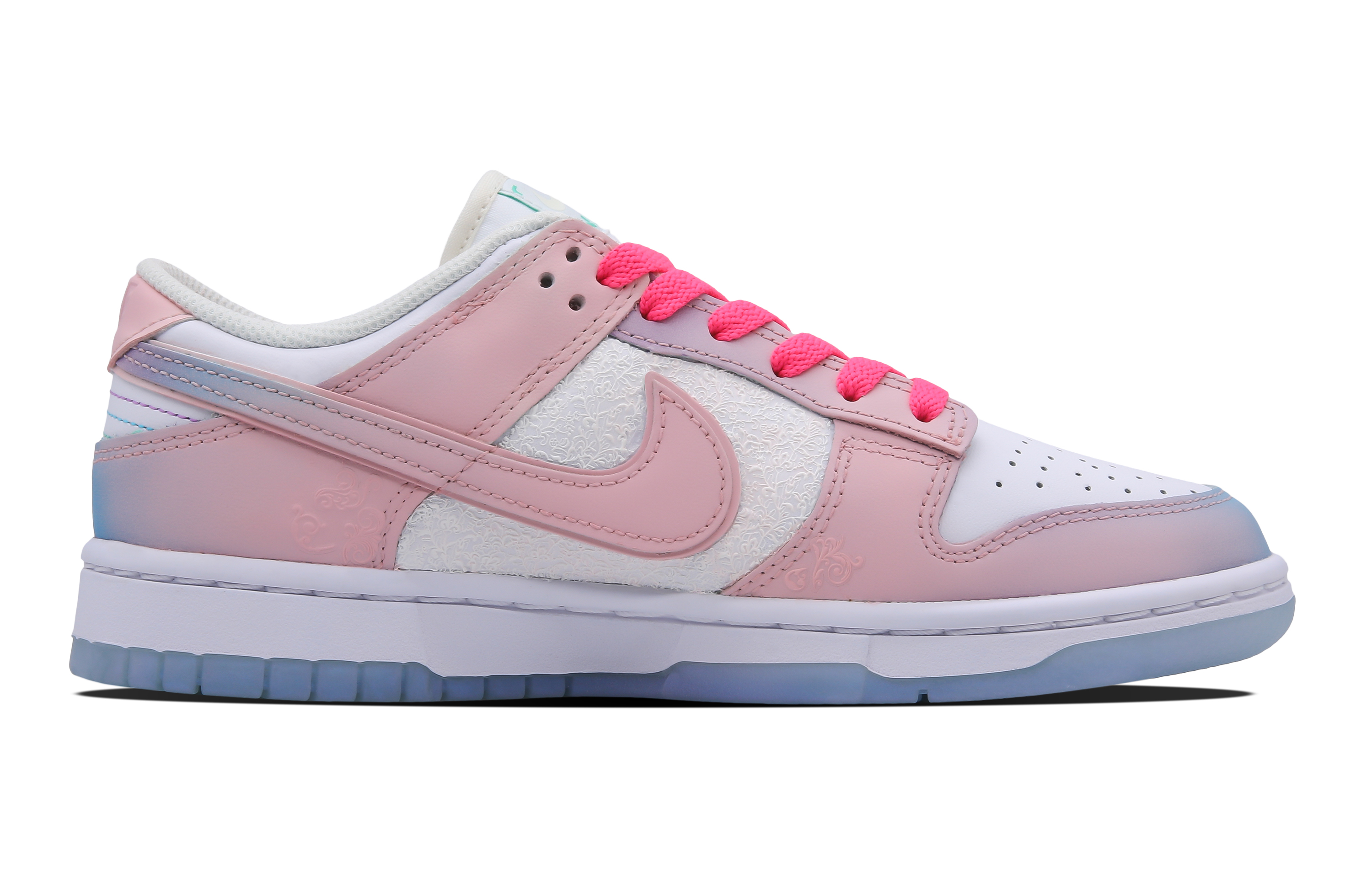 Order 【客製化球鞋】Nike Dunk Low Rococo 夏水仙 浮雕  低筒 板鞋 女款 粉紅藍