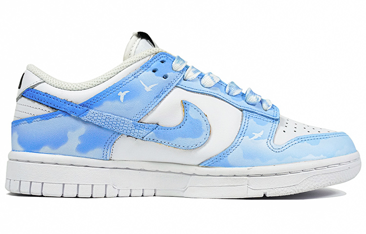 Order (W) [Zapatillas Personalizadas] Nike Dunk Low 'Cielo Azul Romántico' DD7099-100(Team陆-浪漫蓝天云层飞鸟渐变)