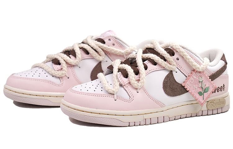 Lookbook (W) [Sepatu Custom] Nike Dunk Low 'Rose Girl Patch' FD1449-100(Team27-女款蔷薇少女S-BOX)