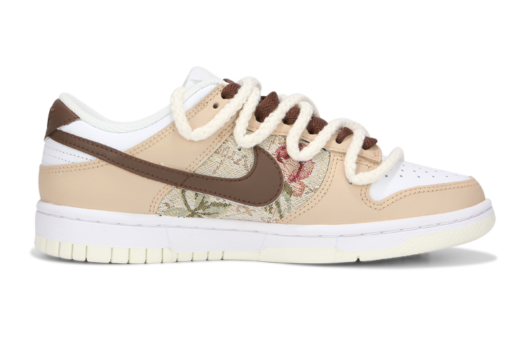 Order (W) 나이키 덩크 로우 '로즈 패치 브라운' (커스텀) DD1503-121(Teamfour-女款棕色花卉)
