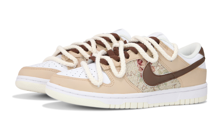 Lookbook (W) 나이키 덩크 로우 '로즈 패치 브라운' (커스텀) DD1503-121(Teamfour-女款棕色花卉)