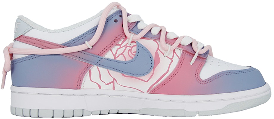 【訂製球鞋】Nike Dunk 玫瑰香水 特殊鞋盒 防滑減震 低筒 滑板鞋 女款 粉藍色 Lookbook 【訂製球鞋】Nike Dunk 玫瑰香水 特殊鞋盒 防滑減震 低筒 滑板鞋 女款 粉藍色