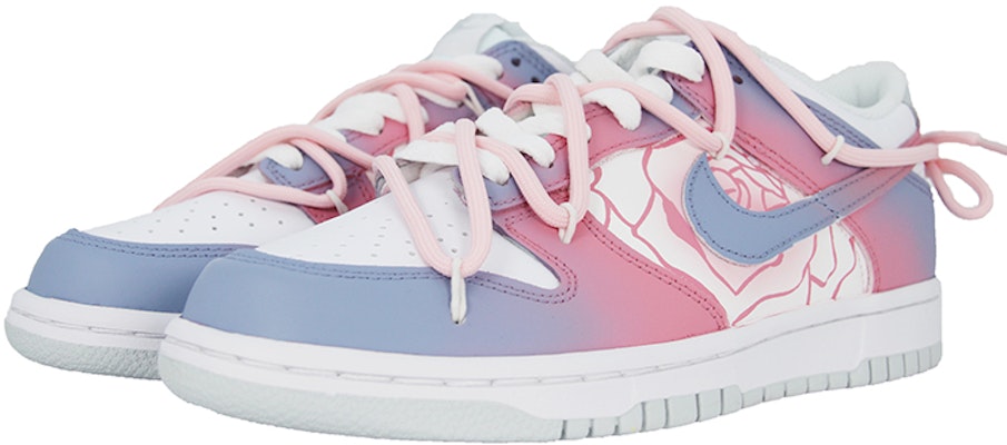 【訂製球鞋】Nike Dunk 玫瑰香水 特殊鞋盒 防滑減震 低筒 滑板鞋 女款 粉藍色 Shop 【訂製球鞋】Nike Dunk 玫瑰香水 特殊鞋盒 防滑減震 低筒 滑板鞋 女款 粉藍色