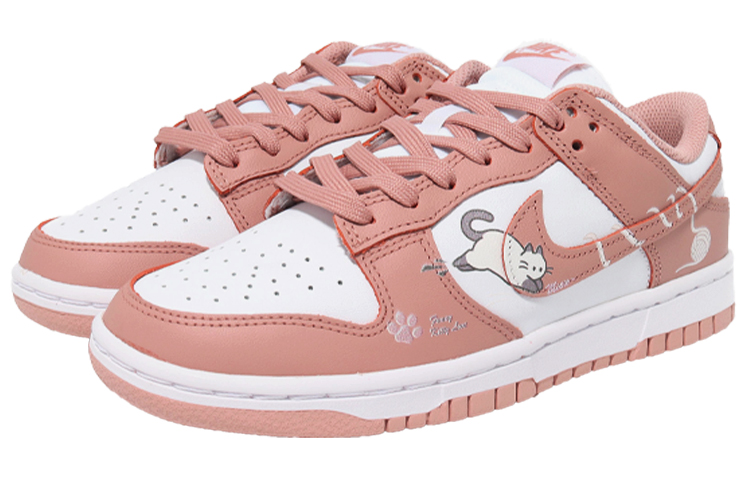 Lookbook (W) [Kasut Custom] Nike Dunk Low 'Warna Merah Jambu' DD1503-118(Team10--毛线猫QD)