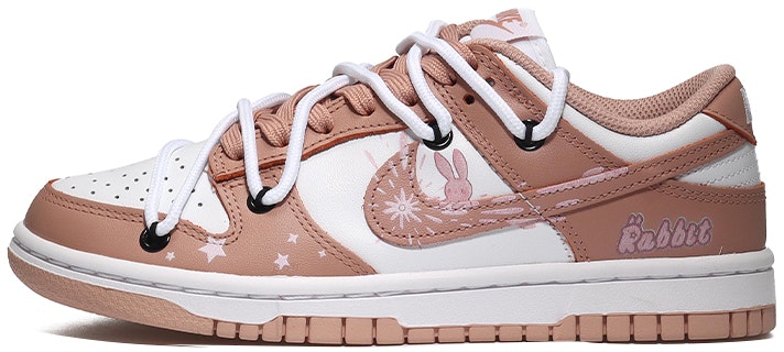 custom-shoes-women-nike-dunk-low-rose-pink-meteor-rabbit