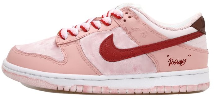 custom-shoes-women-nike-dunk-low-rose-shadow-distressed-gift-box-pink-white