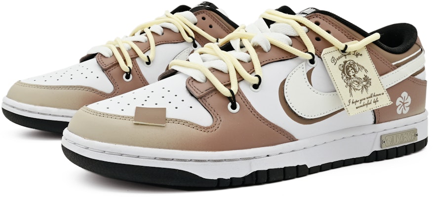 【訂製運動鞋】 Nike Dunk Low 玫瑰故事 復古 噴漆 解構 獨特鞋盒 低筒 板鞋 女款 玫瑰粉 Lookbook 【訂製運動鞋】 Nike Dunk Low 玫瑰故事 復古 噴漆 解構 獨特鞋盒 低筒 板鞋 女款 玫瑰粉