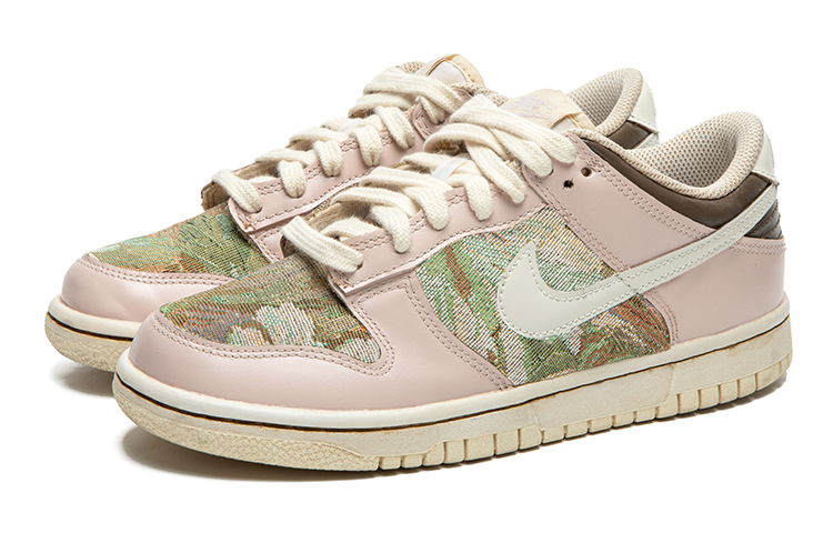 Lookbook (W) [定制鞋] 耐克Dunk低帮 '紫檀木帆布' DH9765-100(TeamB-女款玫瑰粉棕)