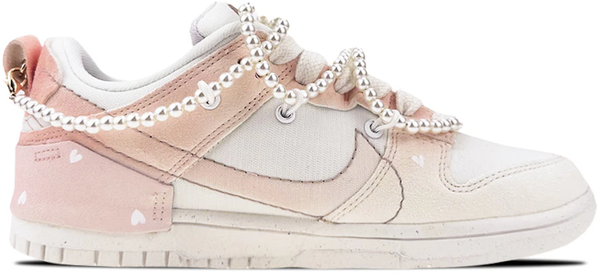 【定制球鞋】Nike Dunk Low 是在玩鞋 解構 櫻花配色 愛心 漸變 珍珠鏈條 秋冬 小香 低幫 板鞋 女款 粉白 Order 【定制球鞋】Nike Dunk Low 是在玩鞋 解構 櫻花配色 愛心 漸變 珍珠鏈條 秋冬 小香 低幫 板鞋 女款 粉白