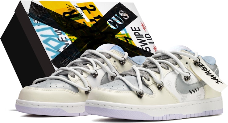 【訂製球鞋】 Nike Dunk Low 解構風 SAVAGE 腰果花 低幫 板鞋 女款 黃灰 Buy 【訂製球鞋】 Nike Dunk Low 解構風 SAVAGE 腰果花 低幫 板鞋 女款 黃灰