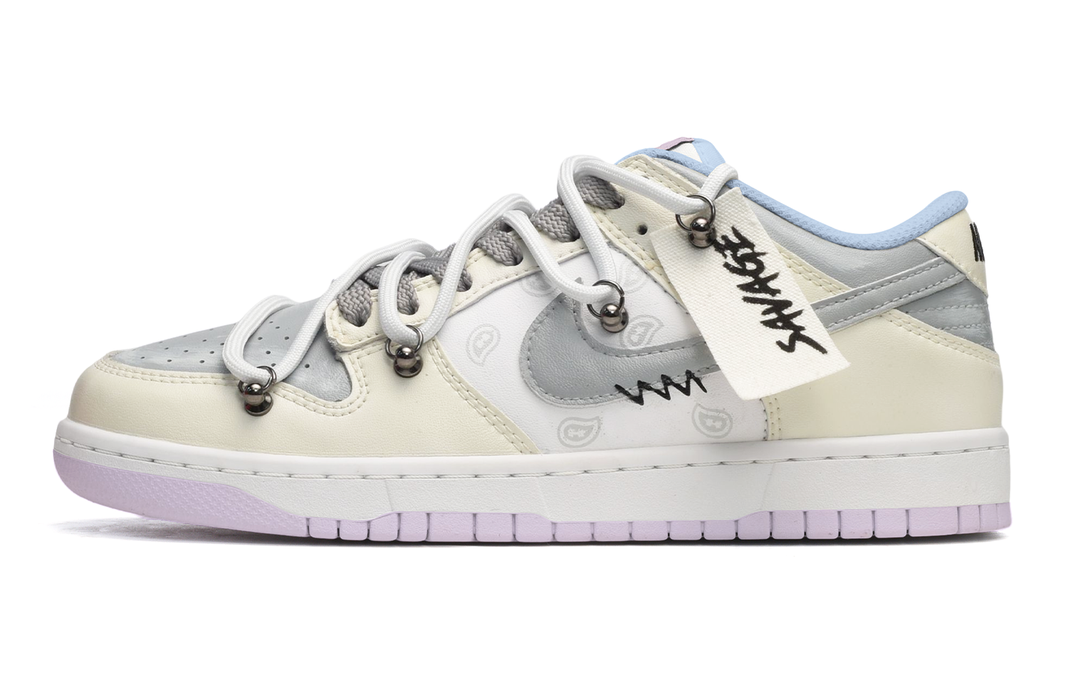 Order (W) [Nike Kustom] Nike Dunk Low 'Savage Cashew Flower' DD1503-001(TeamE-女款腰果花黄灰)