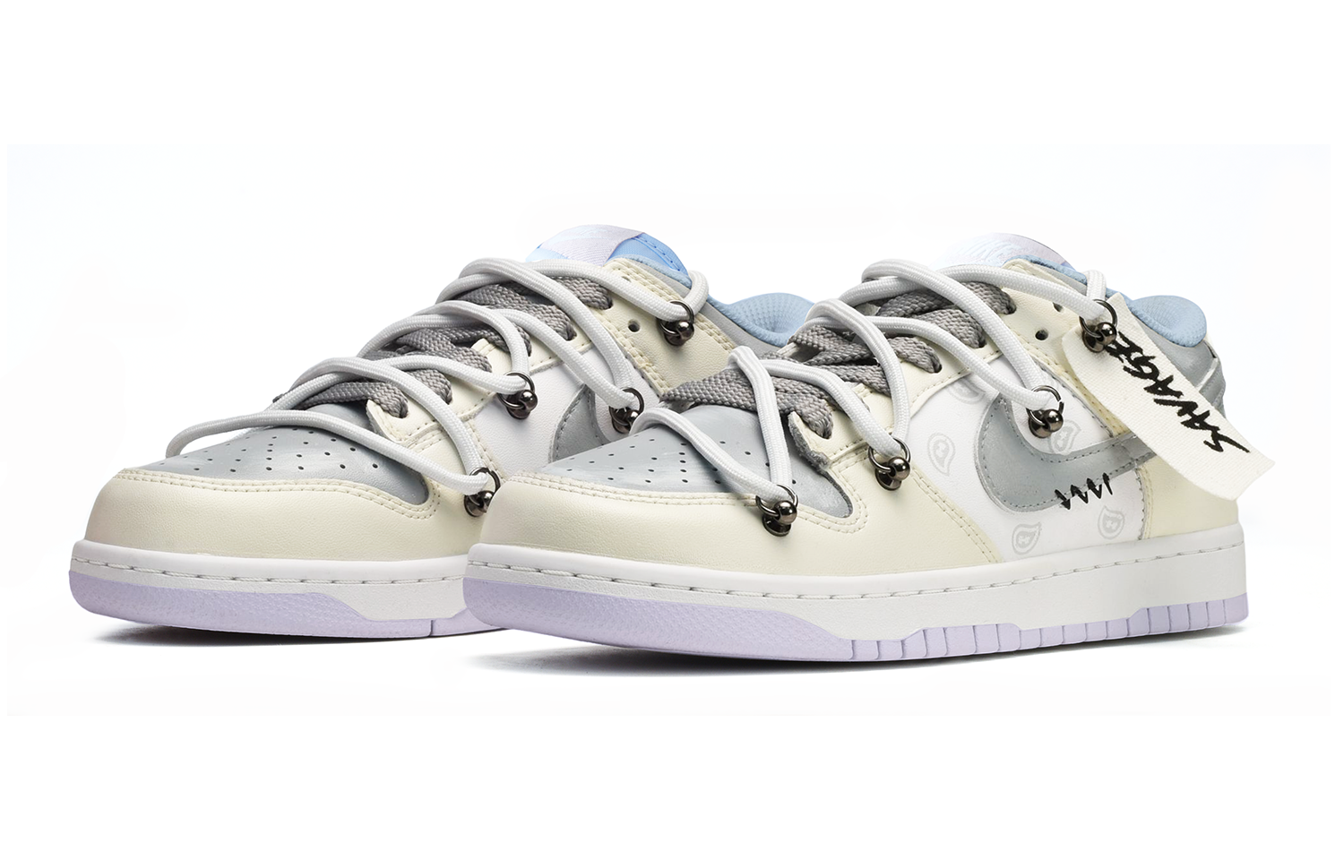 Shop (W) [Nike Kustom] Nike Dunk Low 'Savage Cashew Flower' DD1503-001(TeamE-女款腰果花黄灰)