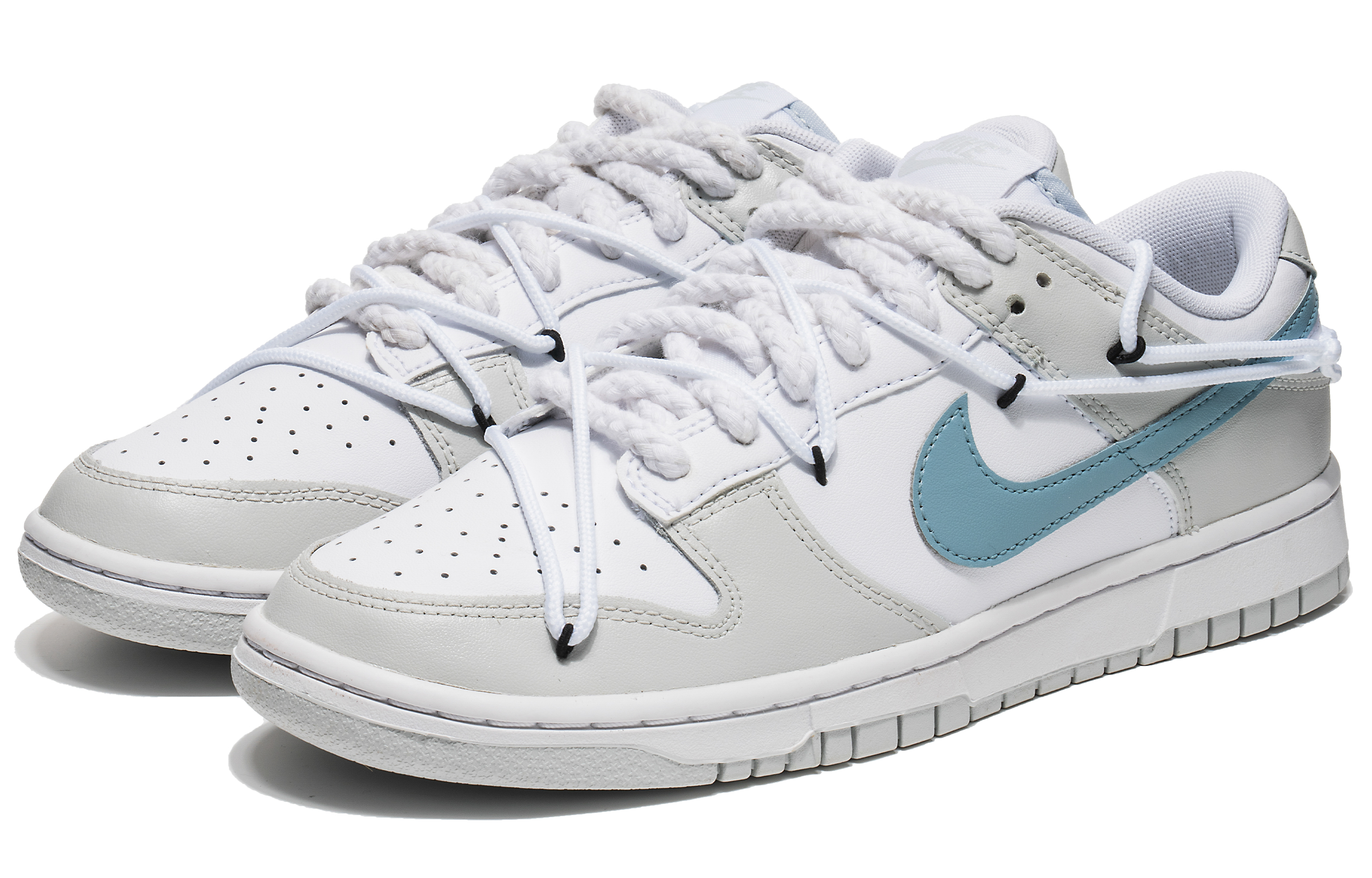 Lookbook (W) 【カスタムシューズ】（女性用）ナイキ ダンク ロー「シーソルトブルースウッシュ」 DH9765-102(Team22-海盐小蓝勾A-BOX)