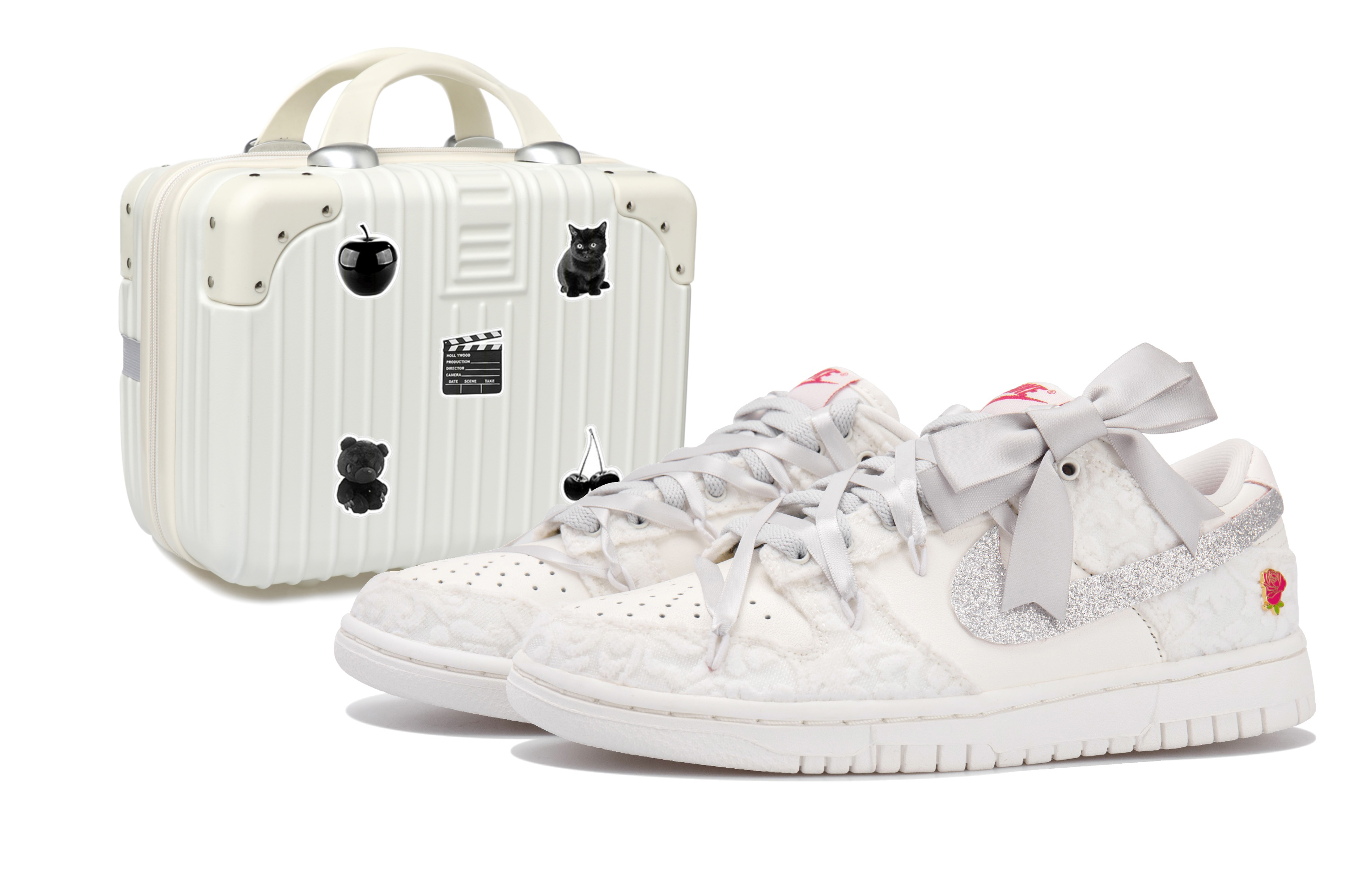 Buy (W) [Sepatu Custom] Nike Dunk Low 'Silver Romance' FZ3775-133(Team拾玖-银色浪漫S-BOX)