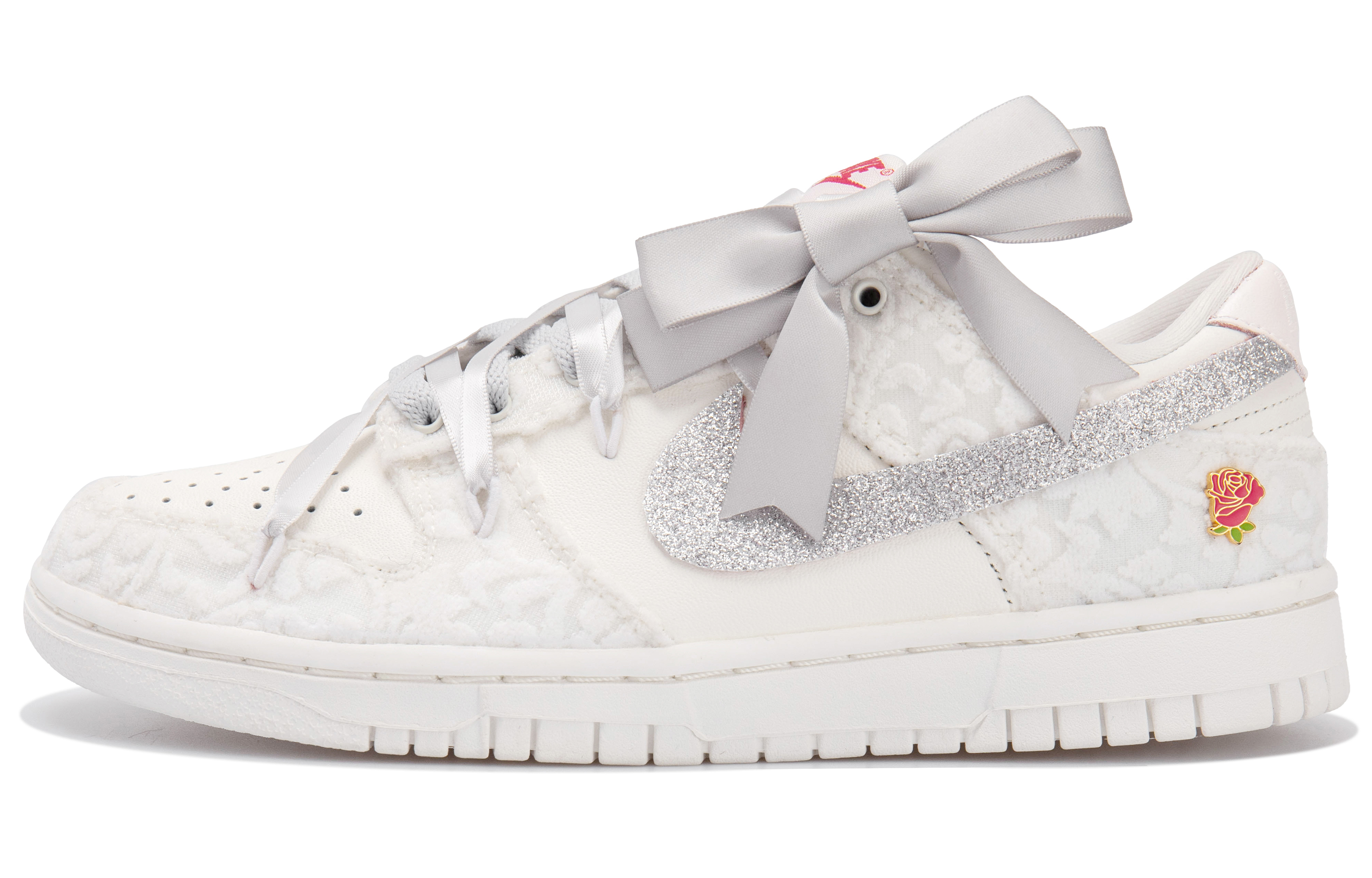 Order (W) [Sepatu Custom] Nike Dunk Low 'Silver Romance' FZ3775-133(Team拾玖-银色浪漫S-BOX)