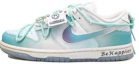 Buy 【訂製球鞋】Nike Dunk Low 快樂笑臉 掛飾 漸變 解構鞋帶 做舊 字母 禮盒 低筒 板鞋 女款 藍白