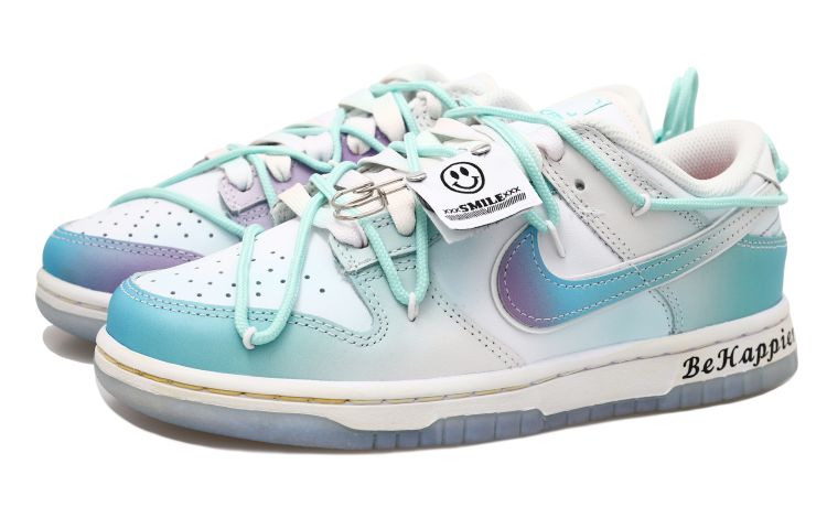 Lookbook (W) [Kasut Khusus] Nike Dunk Low 'Smiley Face Deconstructed Gradient Biru-Putih' FJ7743-194(Team拾玖-开心笑脸S-BOX）