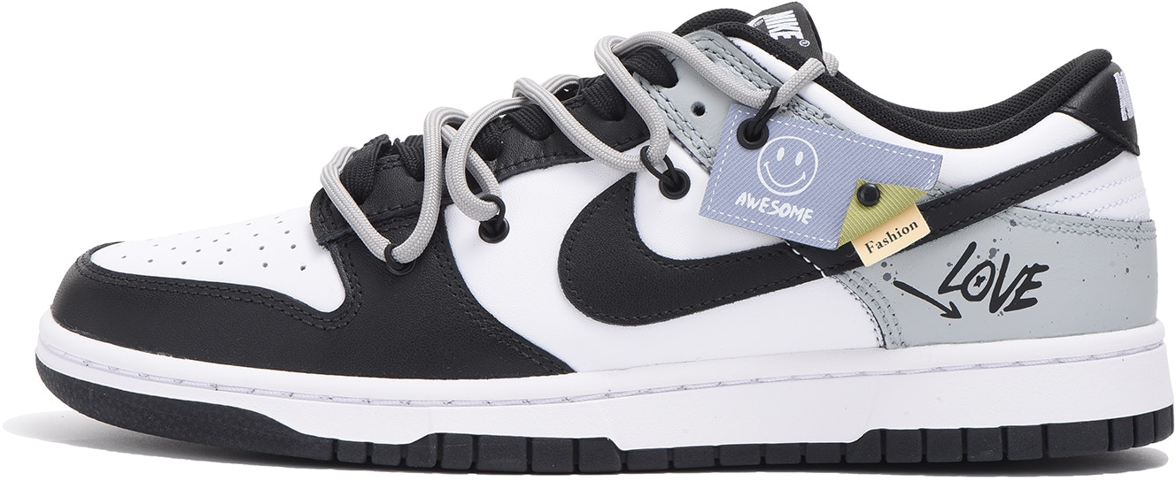 custom-shoes-women-nike-dunk-low-smiley-grey