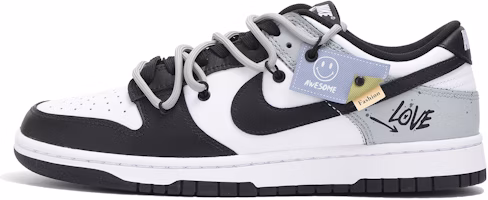 (W) 나이키 덩크 로우 '스마일리 그레이' (커스텀) CW1590-100(Team拾伍-女款灰黑灰笑脸二) Buy (W) 나이키 덩크 로우 '스마일리 그레이' (커스텀) CW1590-100(Team拾伍-女款灰黑灰笑脸二)