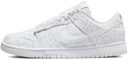 【客製球鞋】Nike Dunk Low 霾霧腰果花 鏈條 低筒 板鞋 女款 白灰 Sizing 【客製球鞋】Nike Dunk Low 霾霧腰果花 鏈條 低筒 板鞋 女款 白灰