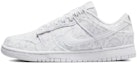 Sizing 【客製球鞋】Nike Dunk Low 霾霧腰果花 鏈條 低筒 板鞋 女款 白灰