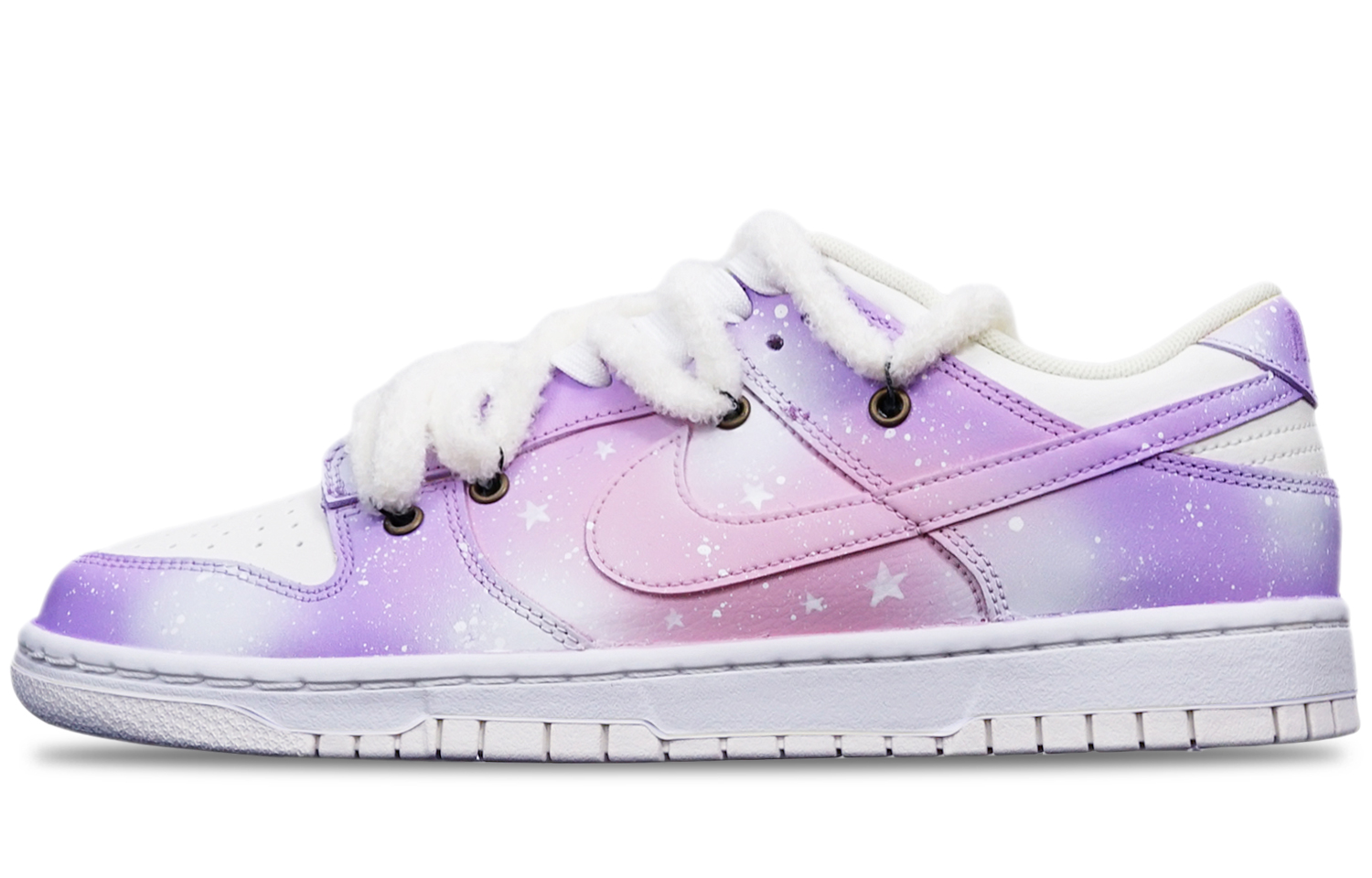 Buy (W) [Kasut Custom] Nike Dunk Low 'Getaran Macaron Cair Salju' DH9765-100(TeamT-融雪紫白女S-BOX)